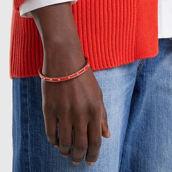 KATE SPADE • Red Studded Bangle Bracelet - Picture 2 of 3